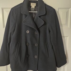 L.L. Bean Women's Navy Peacoat